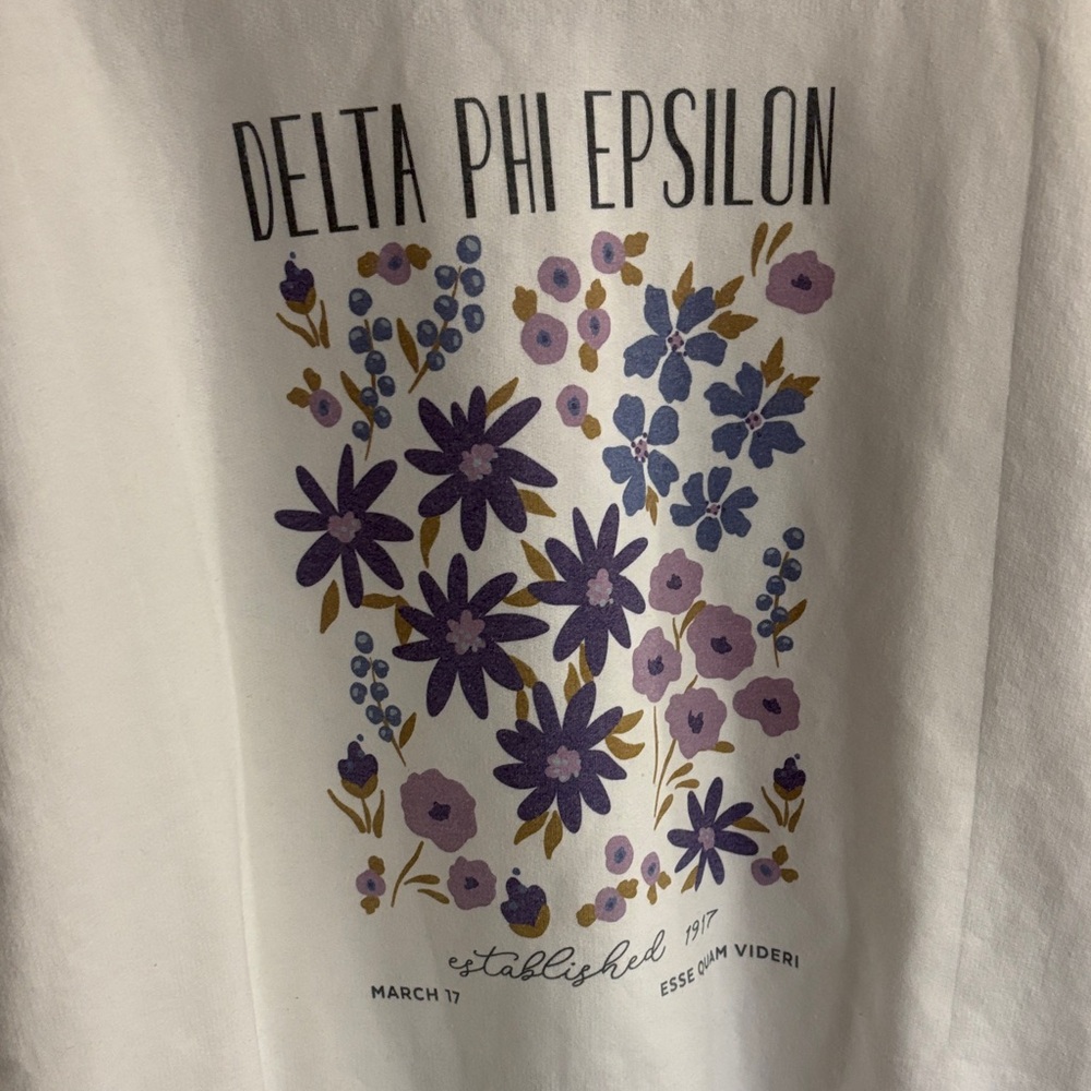 Floral Delta Phi Epsilon Crewneck